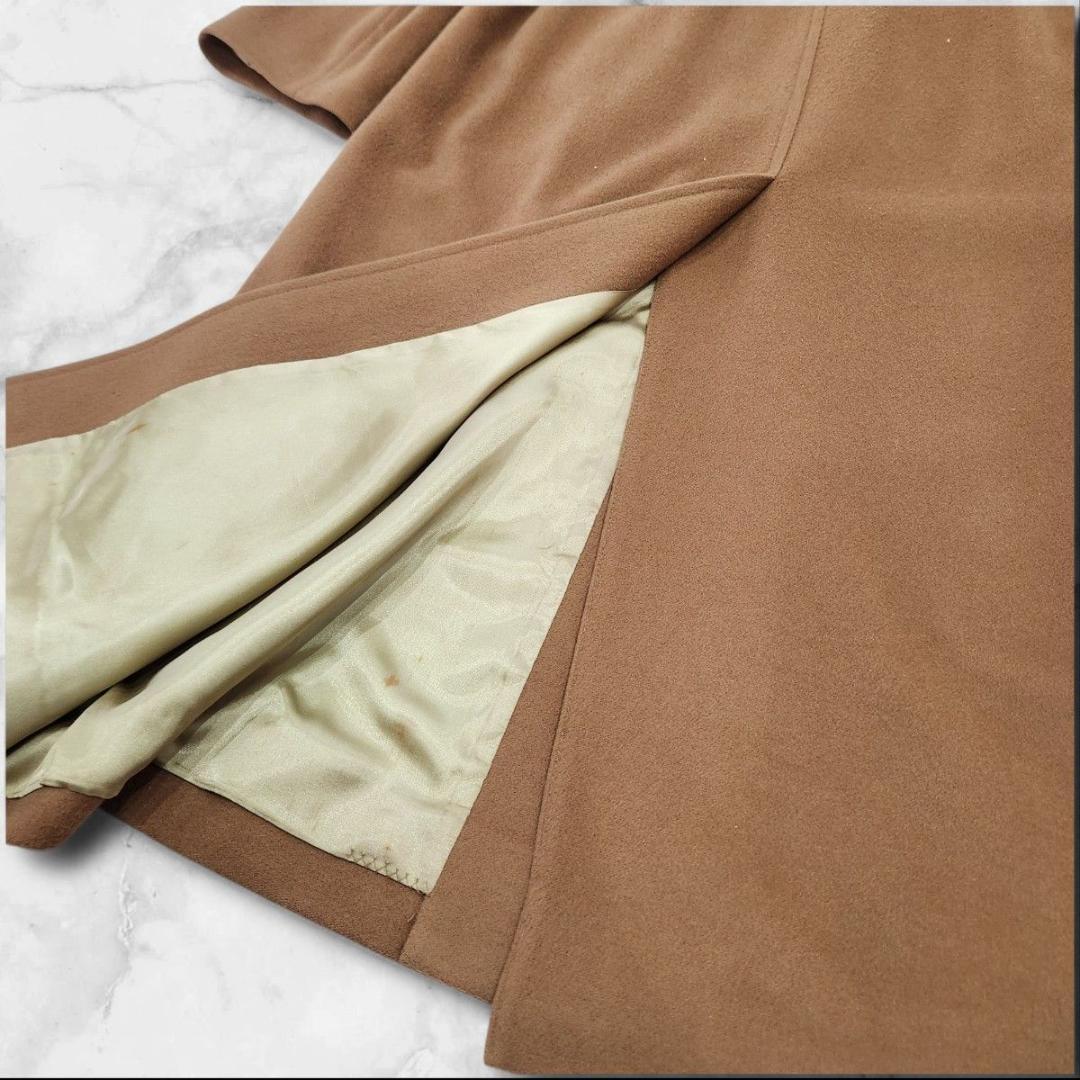 カシミヤ100% チェスターコート 3XL キャメル ロング丈 オーバーサイズ