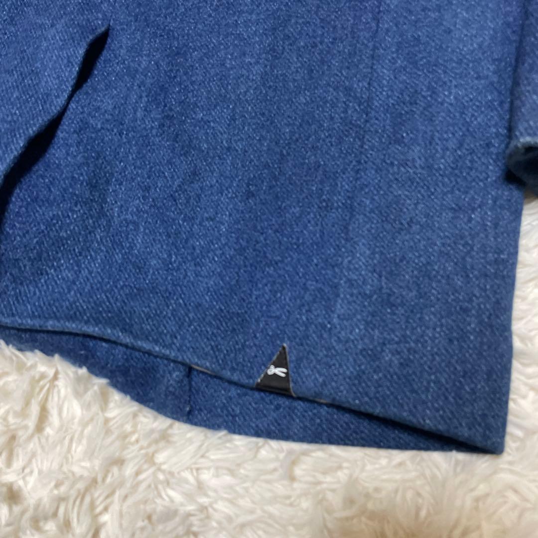 DENHAM 藍染　チェスターコート　Ｍ　デニム　テーラードジャケット　メンズ