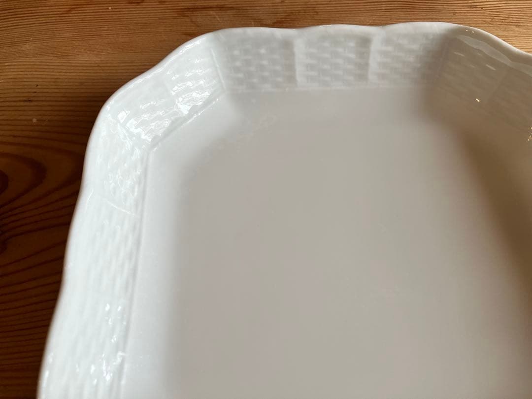 ジノリ　ベッキオホワイト　14.5スクエアプレート×3