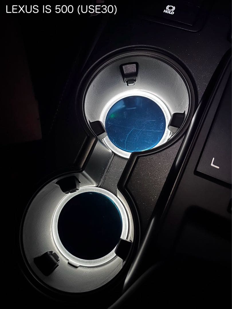 LEDカップホルダーイルミネーション ホワイト 2セット