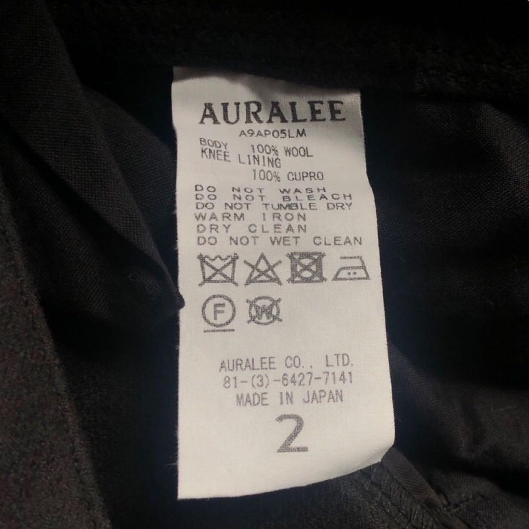 AURALEE シングルノータックスラックスパンツ 黒/AZ89