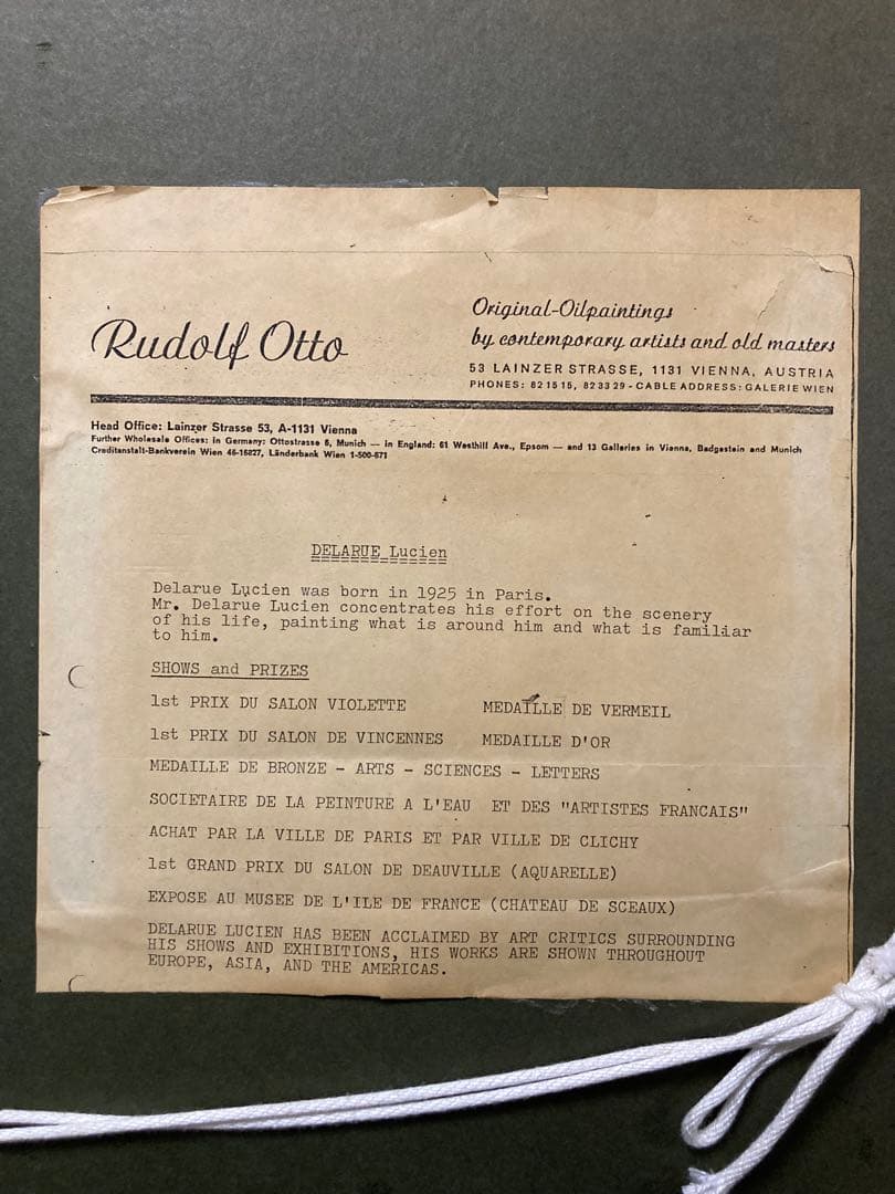 油彩 油絵 パリ風景画【Lucien Delarue】 印象派 サイン F6号