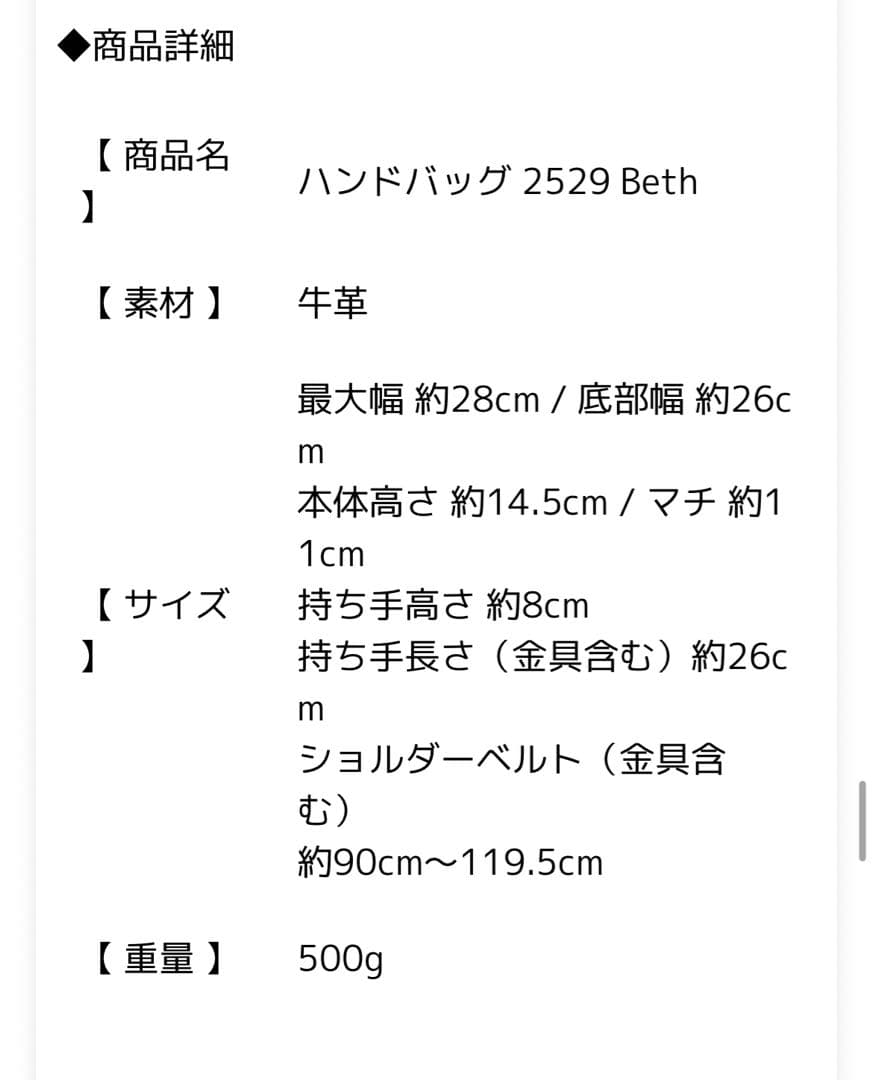 【未使用】ロリステッラ ハンドバッグ ショルダー 2way