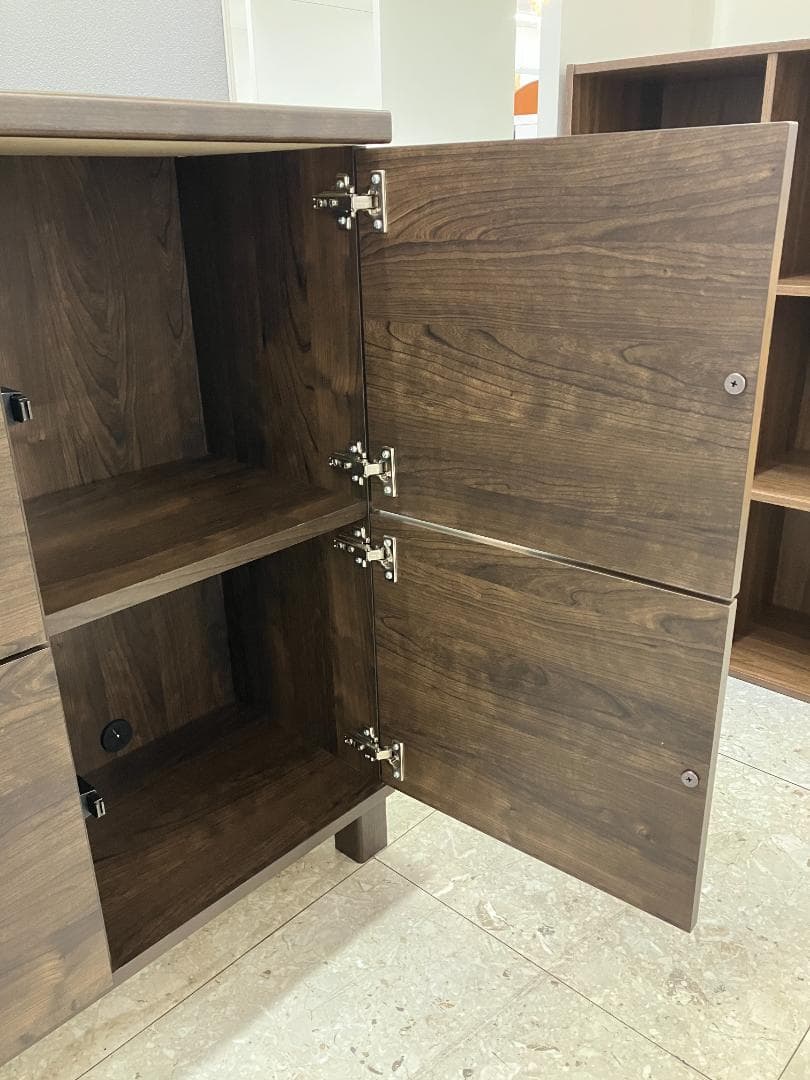 LOWYA サイドボード キャビネット ブラウン