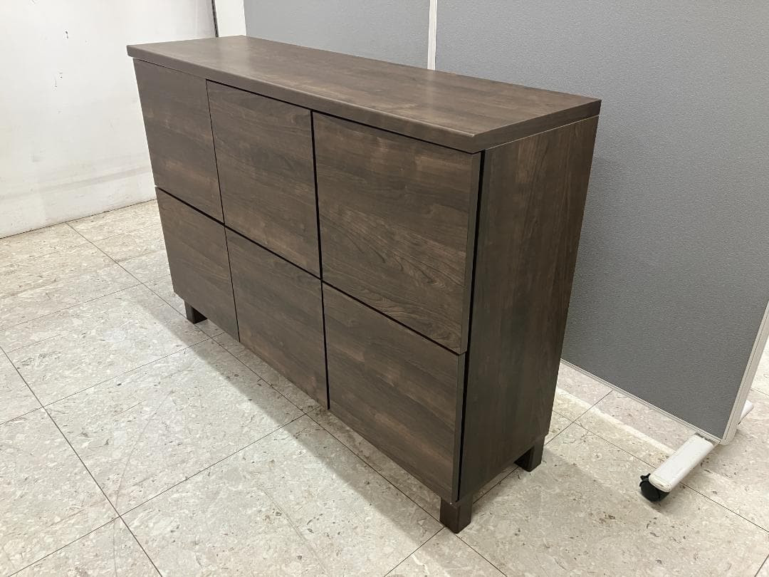 LOWYA サイドボード キャビネット ブラウン