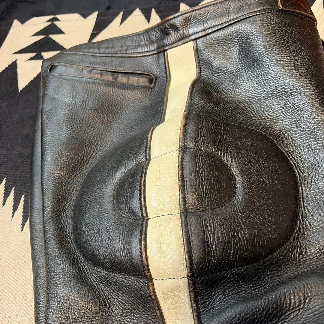 超希少　牛革 パッド付きパンツ 4SPEED