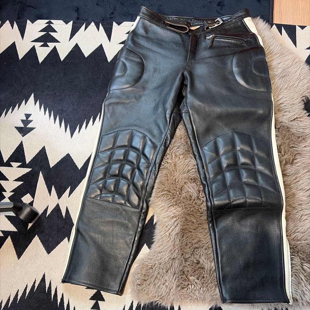 超希少　牛革 パッド付きパンツ 4SPEED