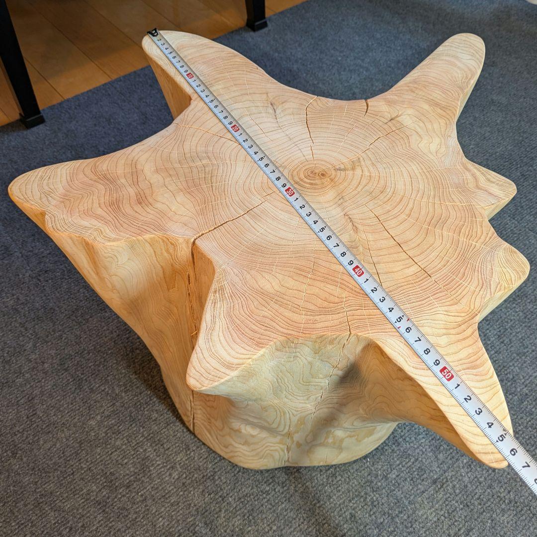 檜　切り株　丸太　椅子　スツール　 テーブル　高さ約31.5㎝