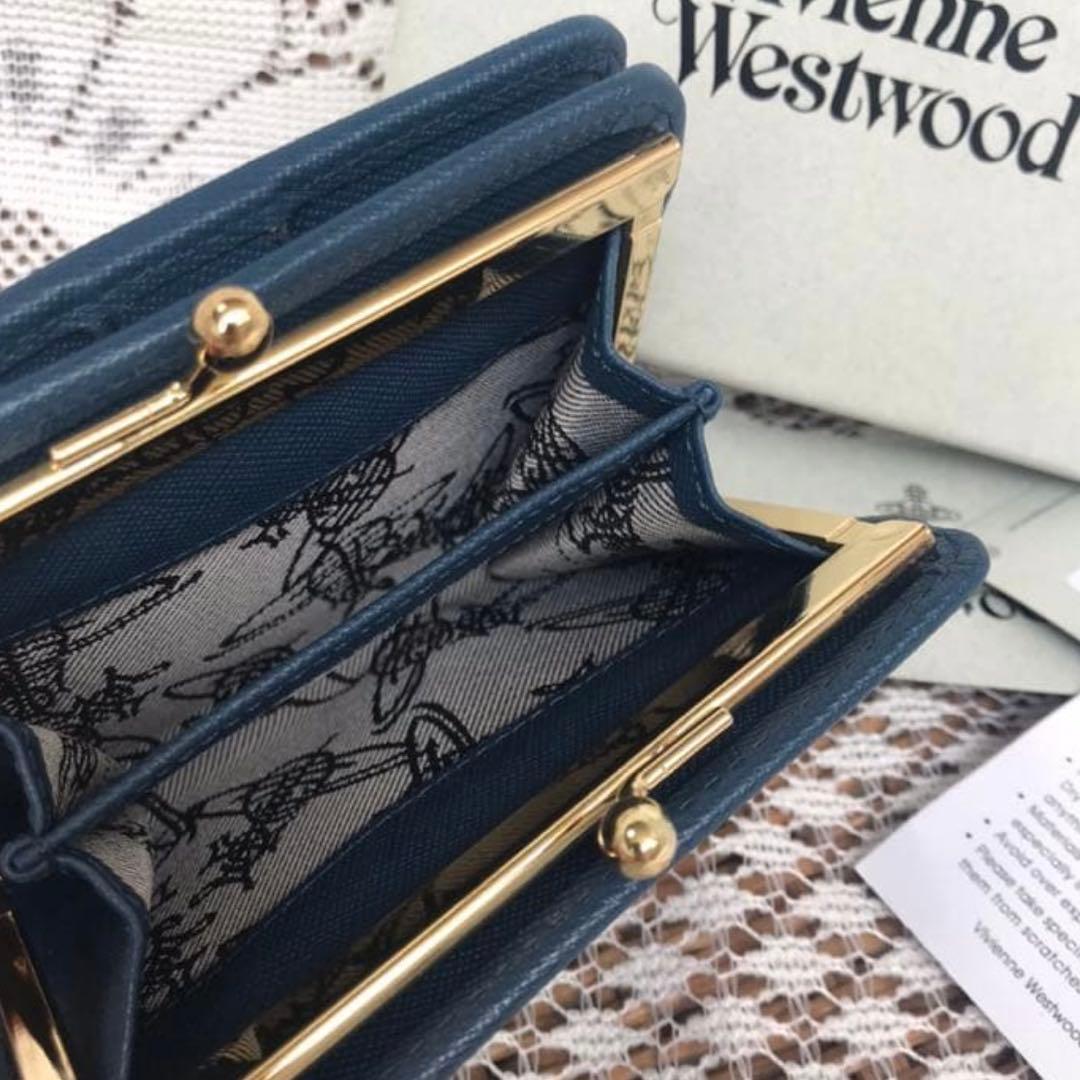 Vivienne Westwood ヴィヴィアン 二つ折り財布 ブルー