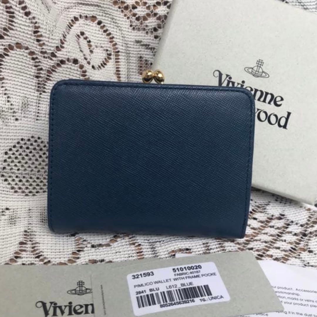 Vivienne Westwood ヴィヴィアン 二つ折り財布 ブルー