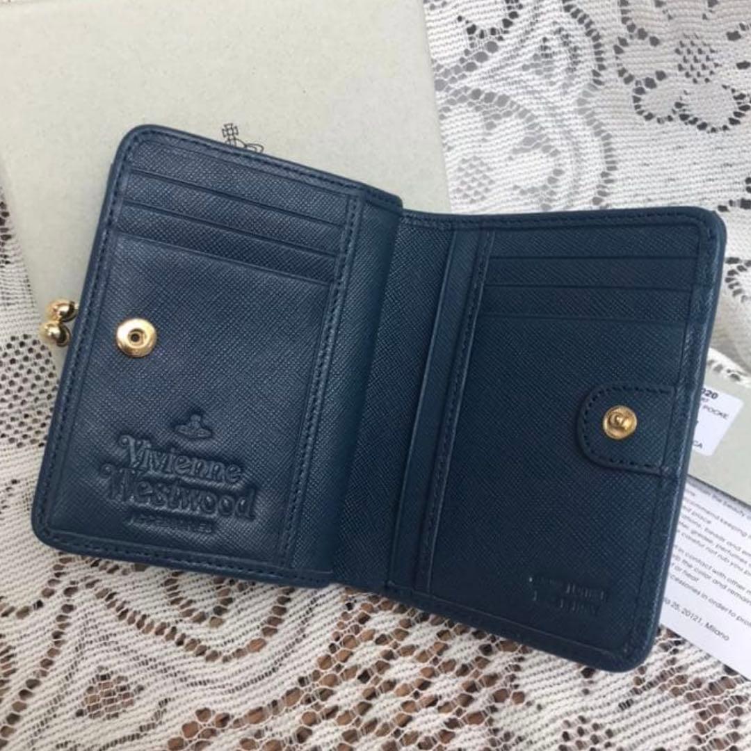 Vivienne Westwood ヴィヴィアン 二つ折り財布 ブルー