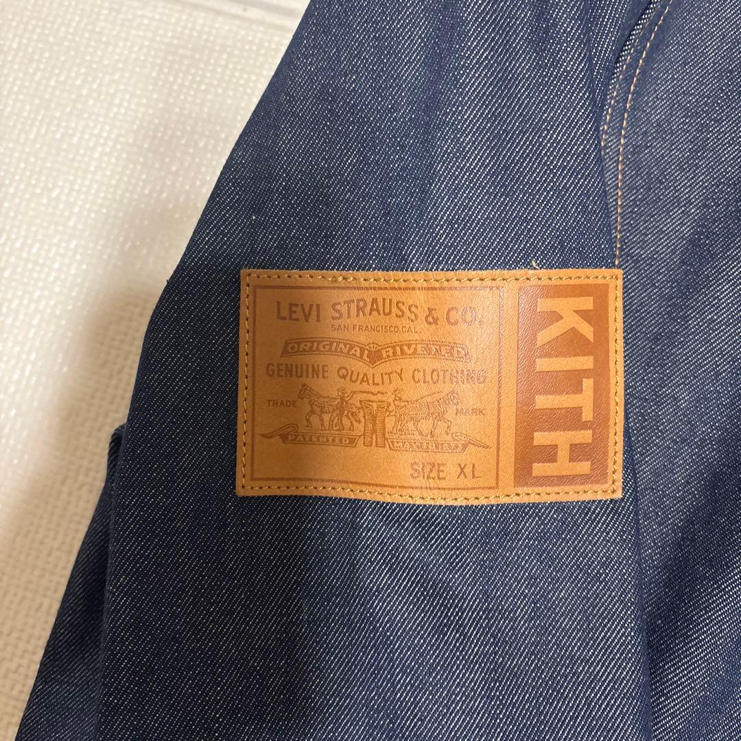 Levi's ✖︎Kith ダークブルー ジップアップデニムジャケット XL
