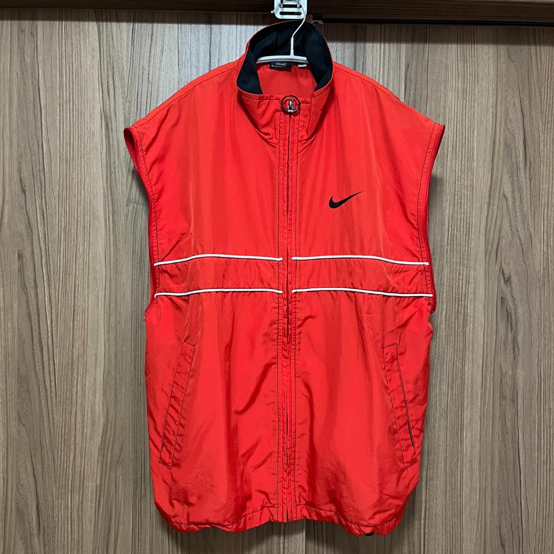 希少 90s ナイキ アガシモデル 2WAY ジャケット ベスト 赤 L相当美品