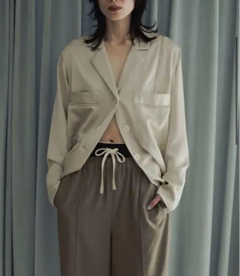 新品タグ付き⭐︎【anuke】Rib Biker Pants チャコールグレー38