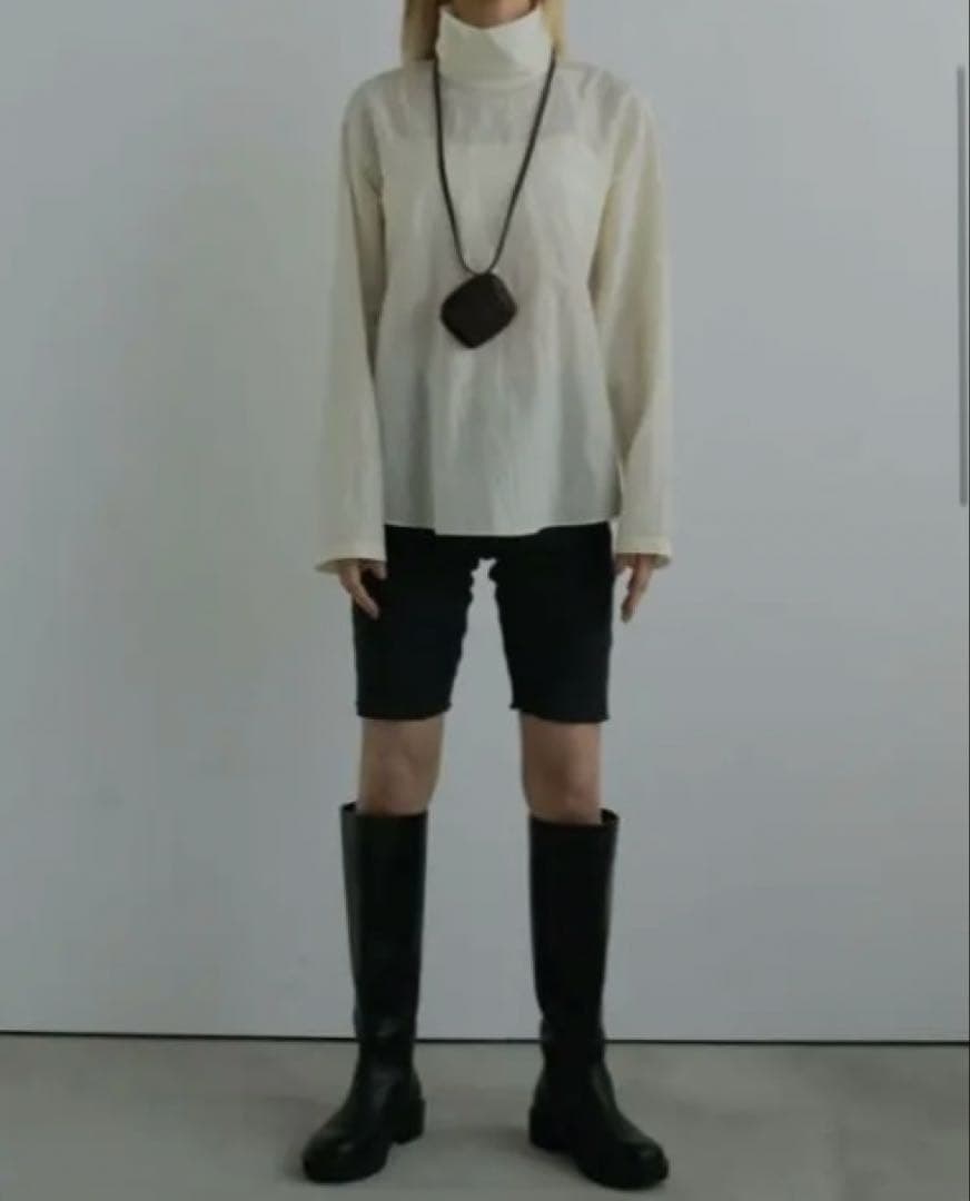 新品タグ付き⭐︎【anuke】Rib Biker Pants チャコールグレー38