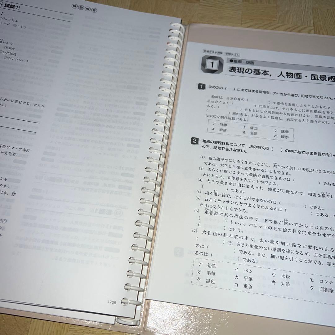 実技教科　保健体育　音楽　技術家庭　美術　問題集