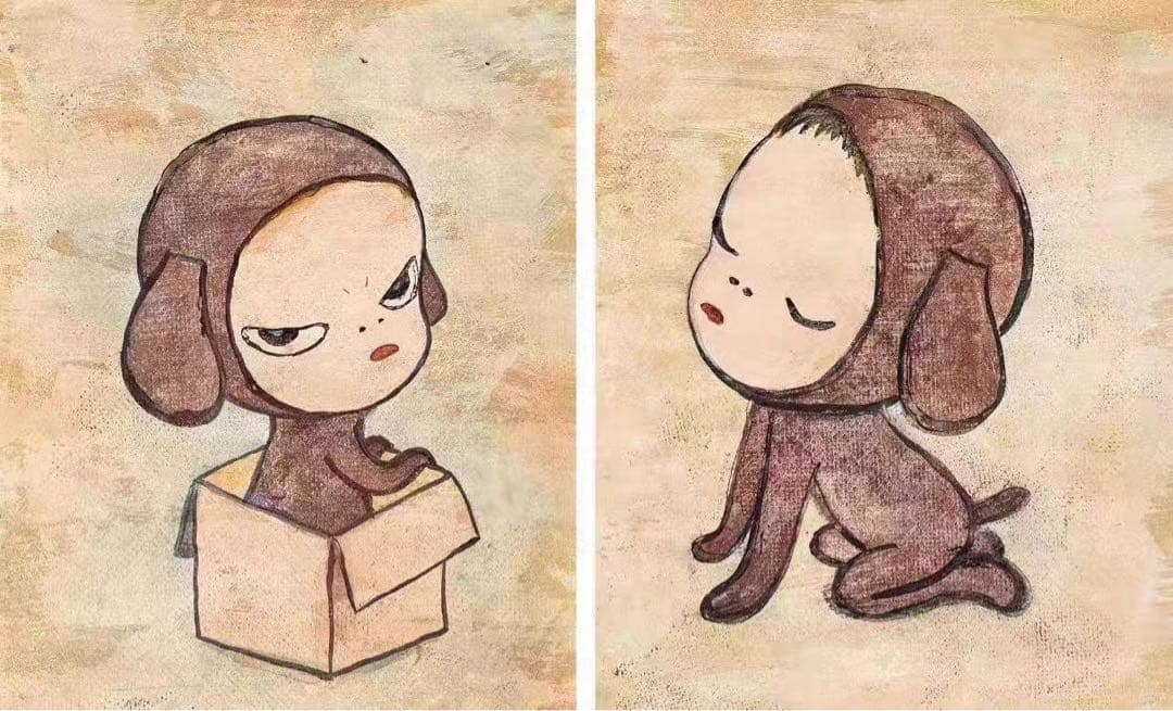 奈良美智『忘れられた子犬、待っている』