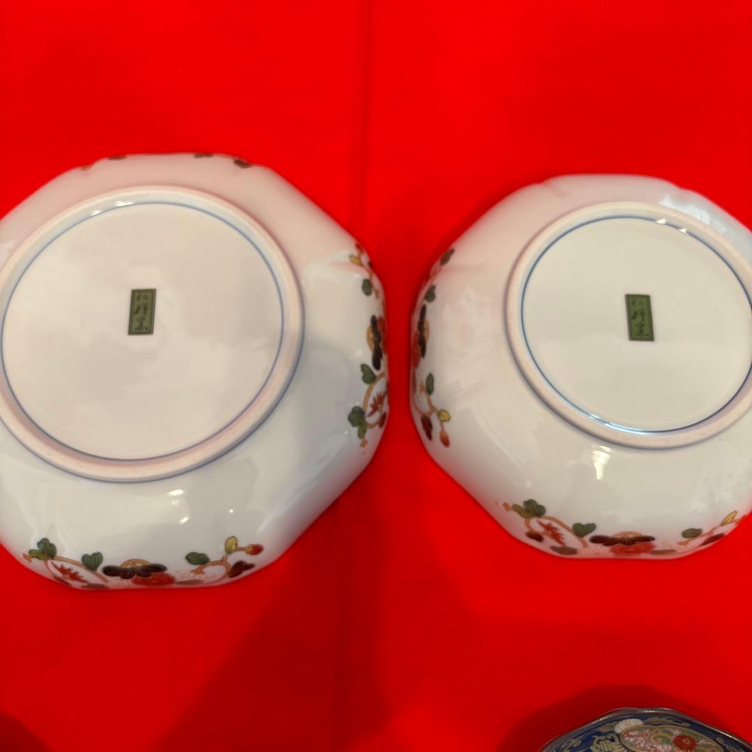 有田焼 仁祥窯 献上古伊万里・八角大皿 大鉢・八角取り皿5枚 計7点セット