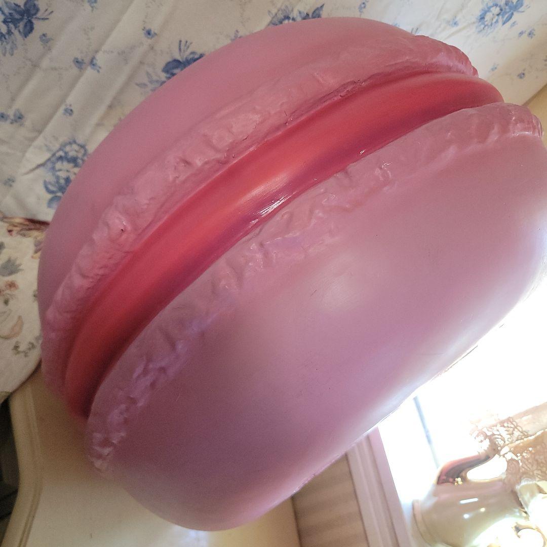 巨大マカロン型オブジェ　椅子　スツール　　公共施設展示使用品　キズ等あり