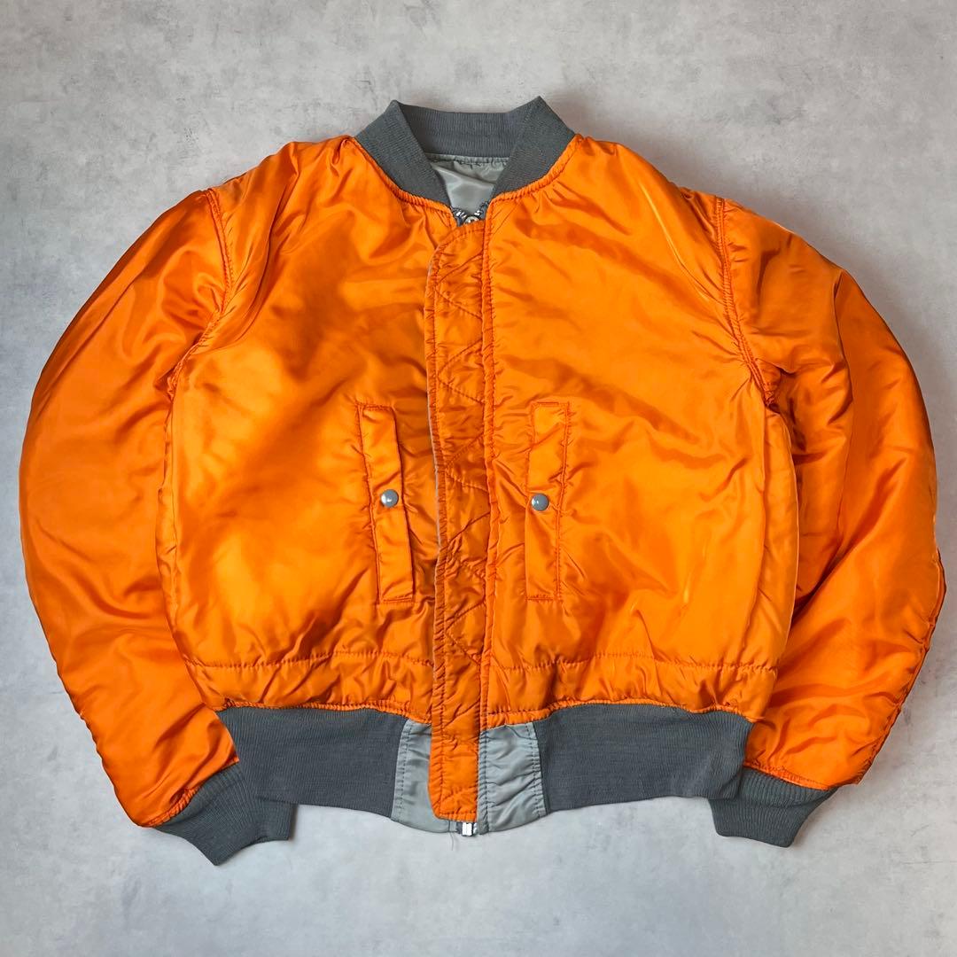 ALPHA INDUSTRIES フライトジャケット USA製 シルバー XL