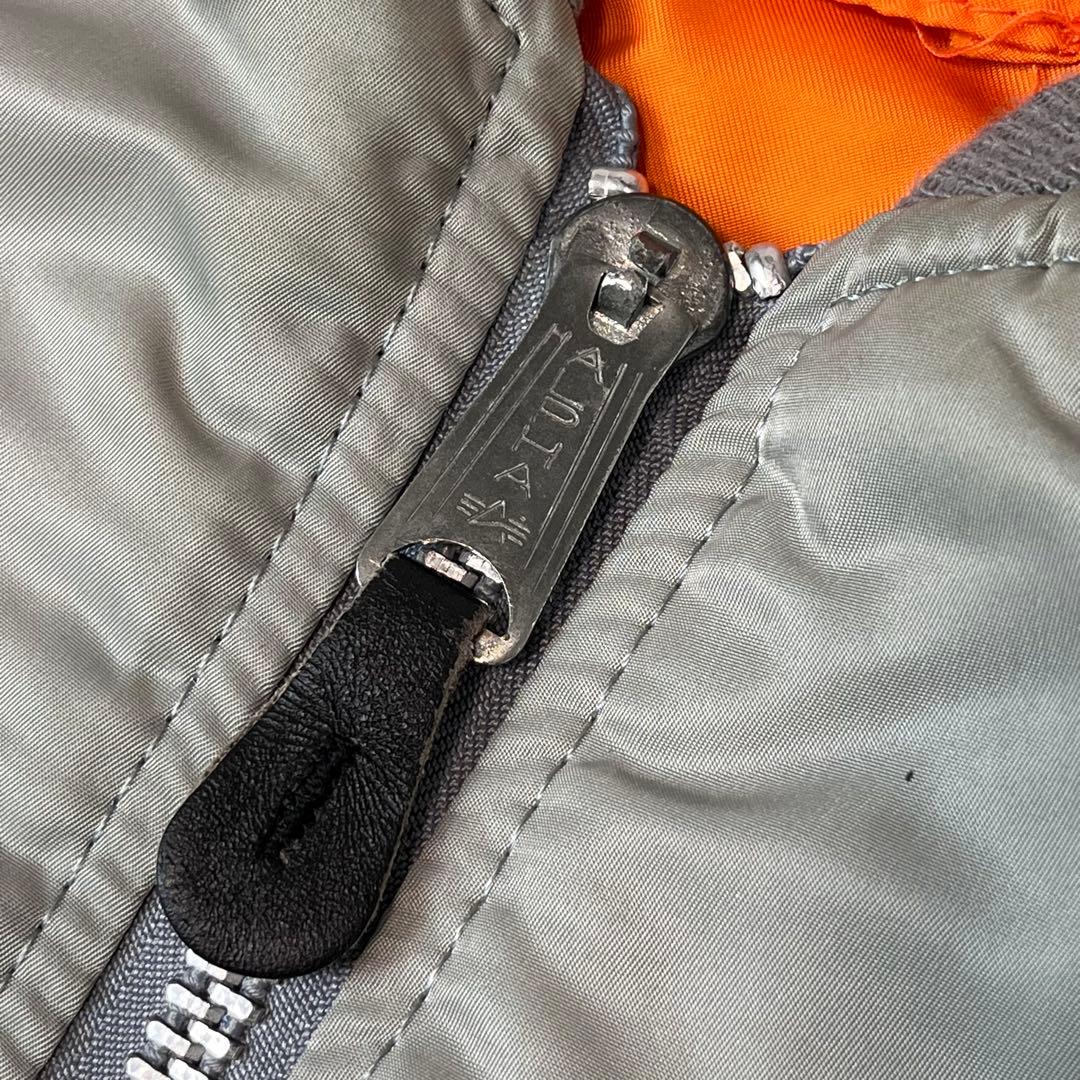 ALPHA INDUSTRIES フライトジャケット USA製 シルバー XL