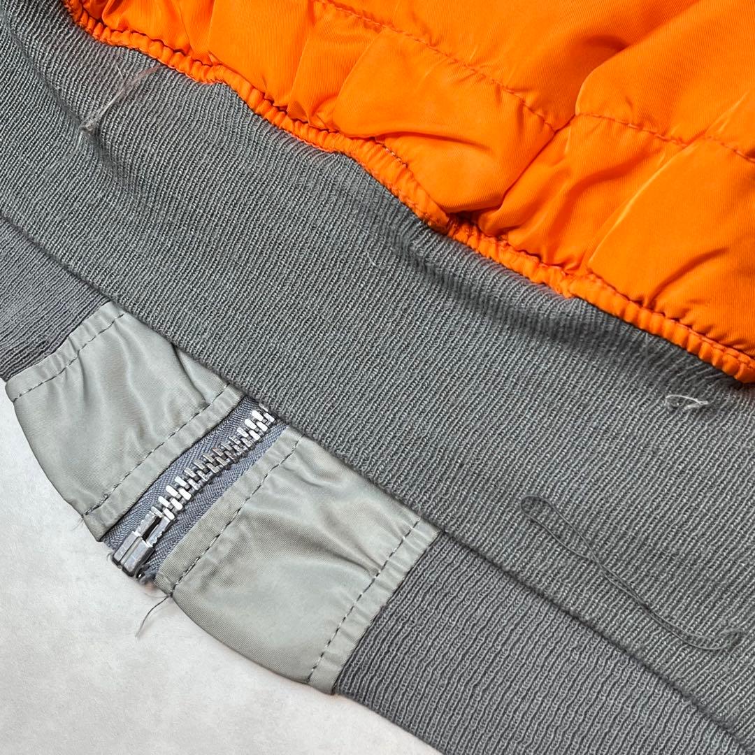 ALPHA INDUSTRIES フライトジャケット USA製 シルバー XL