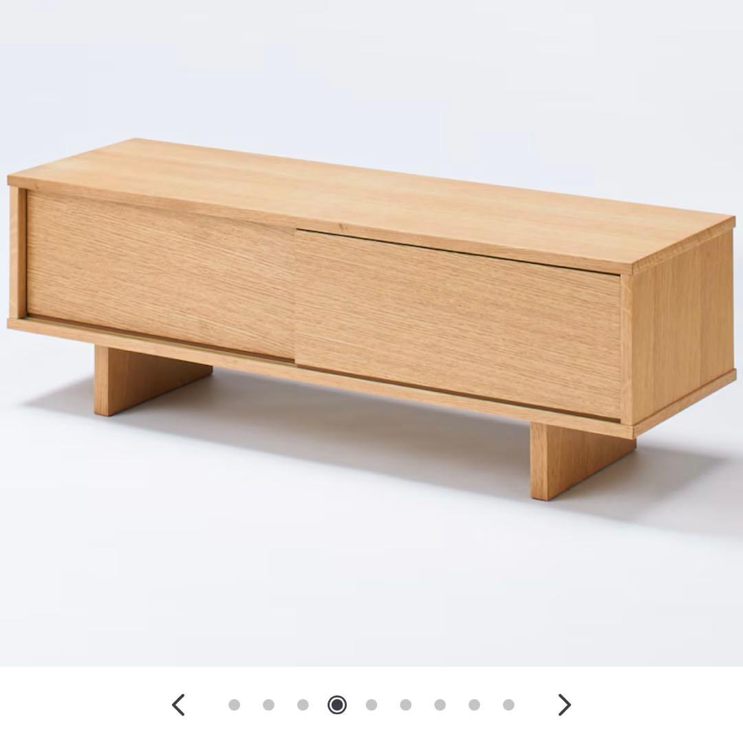 無印良品 MUJI オーク材AVラック・薄型 幅110cm