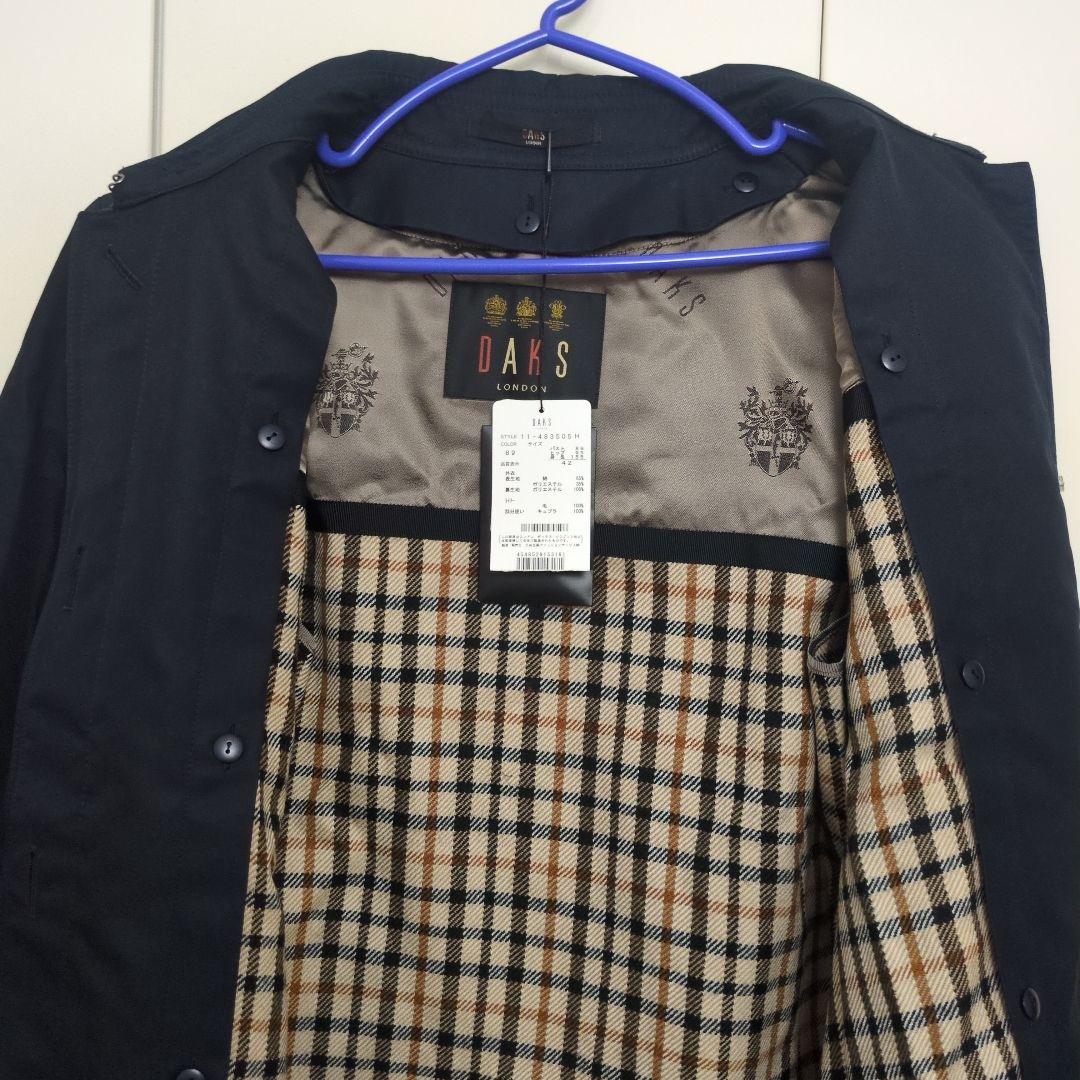 DAKS ショートトレンチコートネイビー　新品