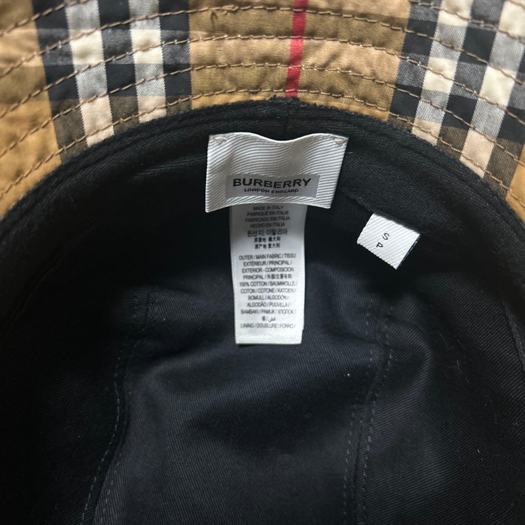 BURBERRY チェック柄 バケットハット S/M