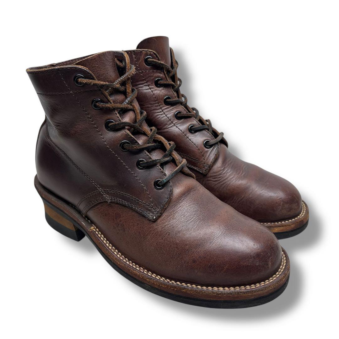 SLOW WEAR LION【26】レースアップブーツ 本革 レザー ブラウン