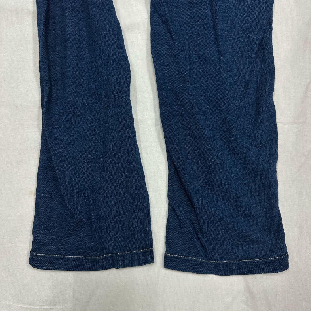 未使用 45R 天竺のスパッツ レギンス 藍染め Mサイズ