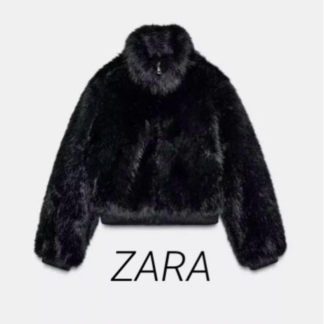 ZARA可愛すぎるザラ フェイクファー ショートコート ファージャケット