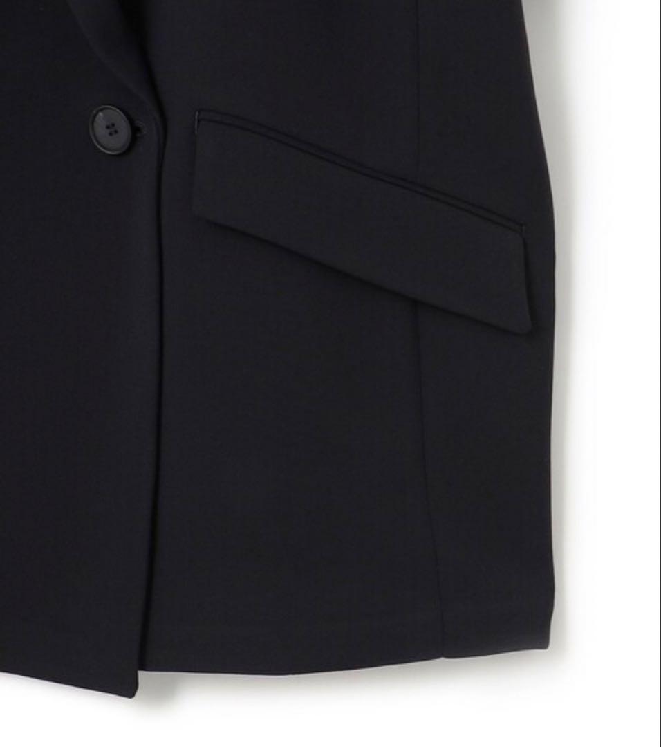 ICB L テーラードダブルジャケット ブラック46サイズ17号19号