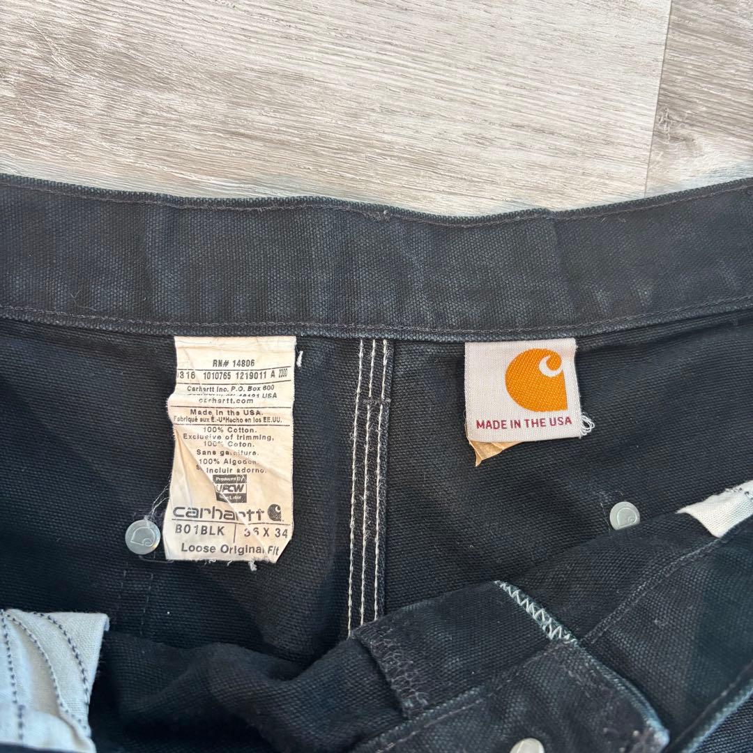 【USA製】雰囲気抜群 Carhartt B01 ダブルニー ペンキ#561