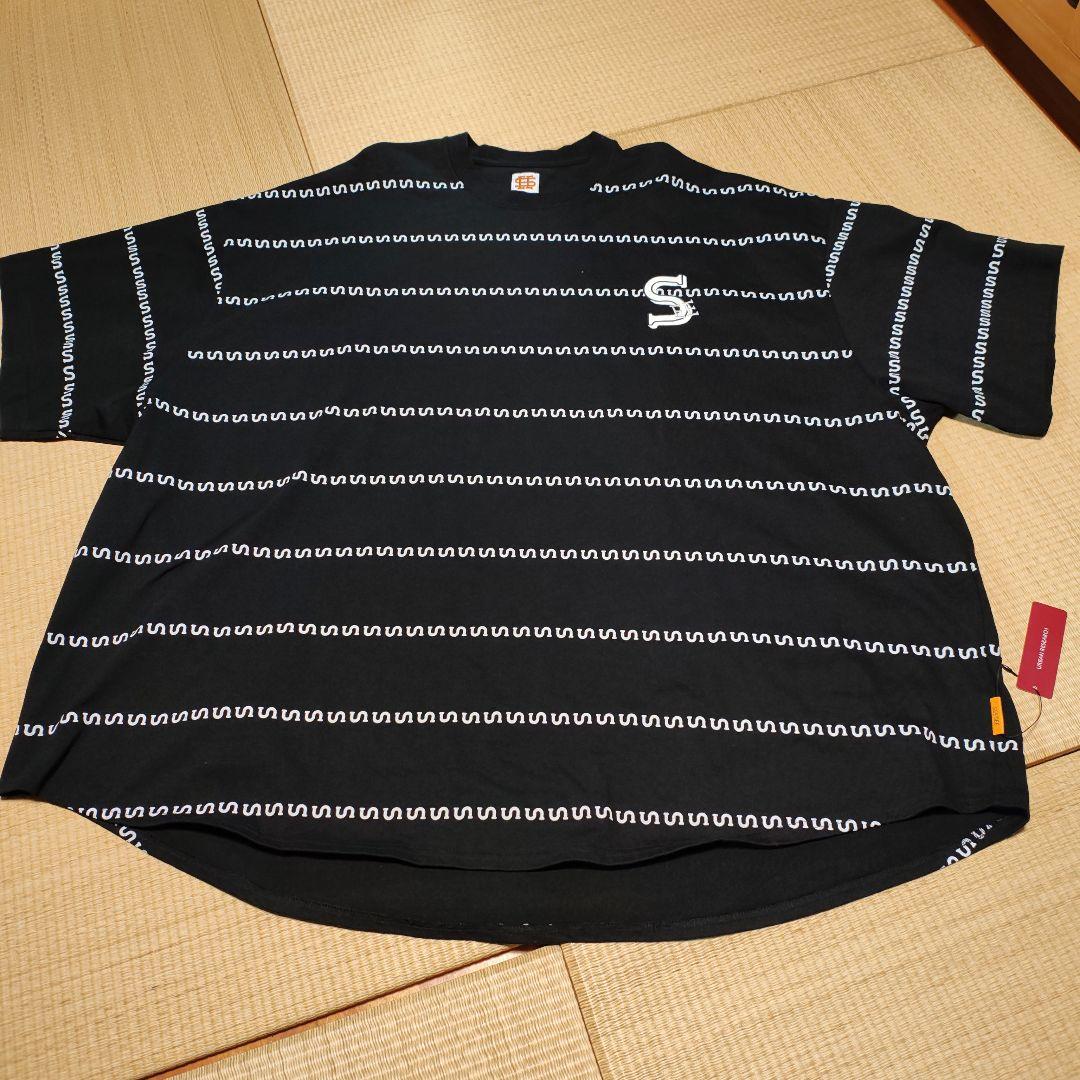 【新品】SEE SEE SUPER BIG ROUND BORDER TEE 黒