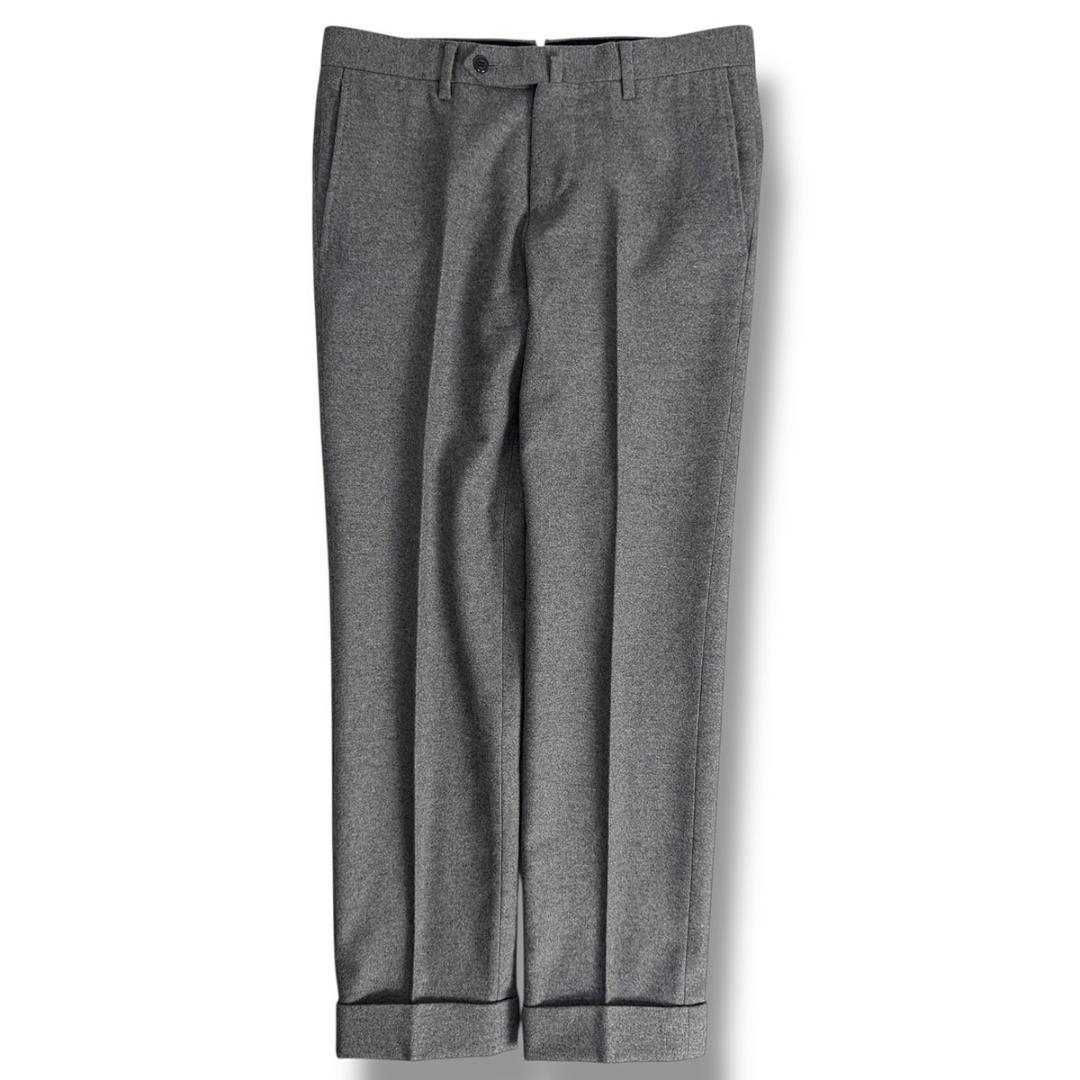 J7383 美品 リングヂャケット フランネル3ピーススーツ グレー 44