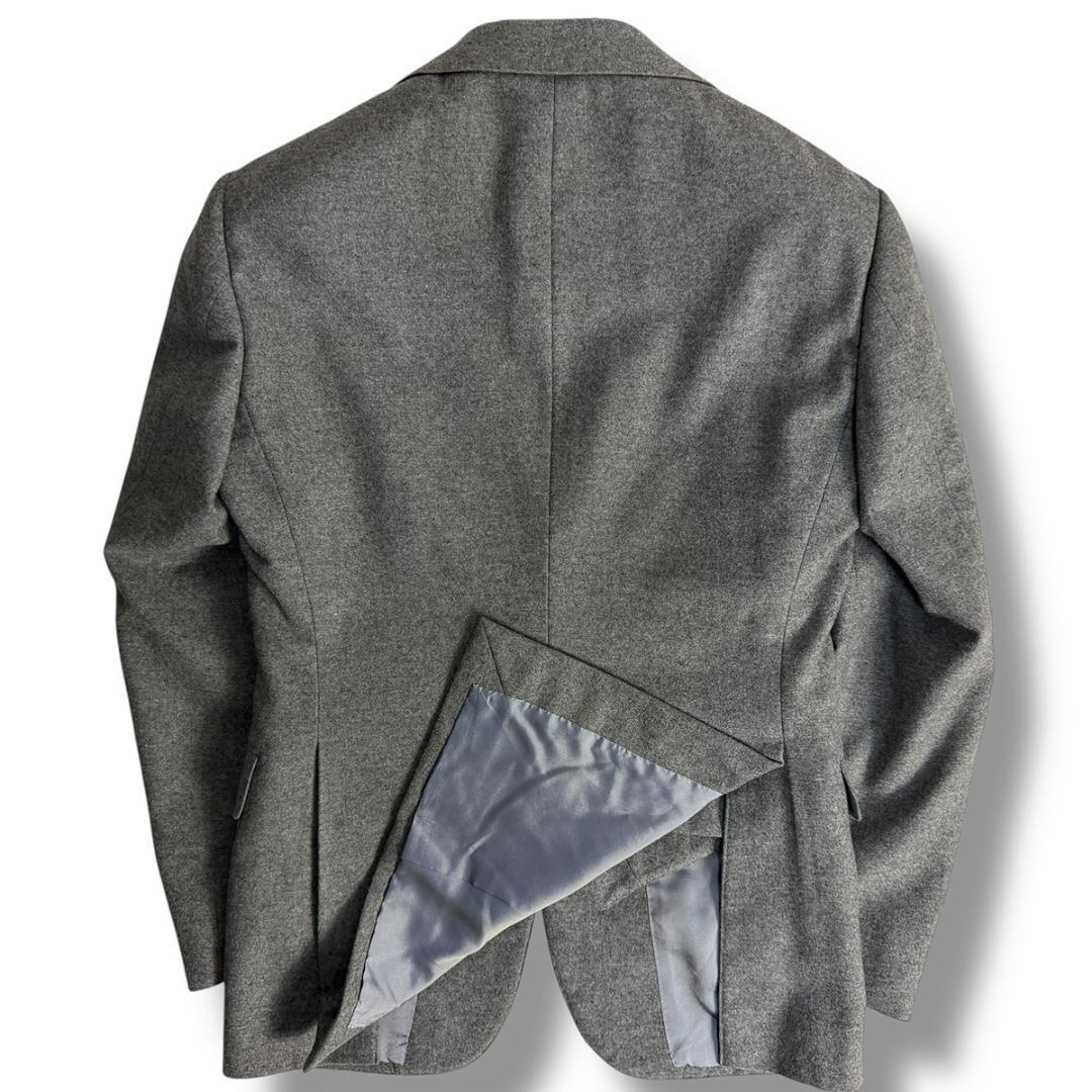 J7383 美品 リングヂャケット フランネル3ピーススーツ グレー 44