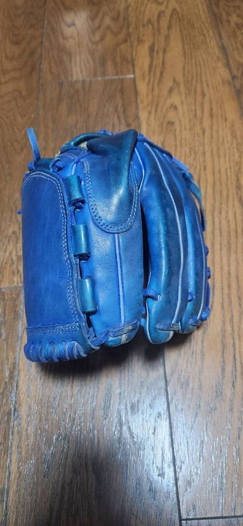 青 レザー 硬式野球グローブ 収納バッグ付き