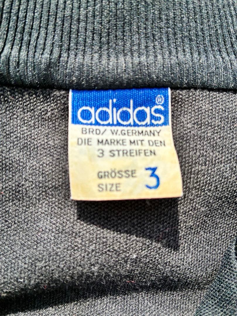 80s adidas アディダス デサント製 トラックジャケット 黒赤