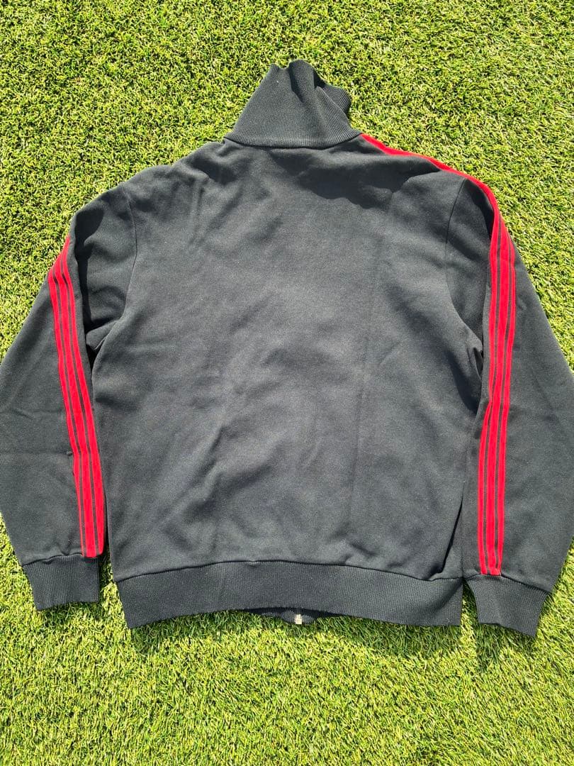 80s adidas アディダス デサント製 トラックジャケット 黒赤
