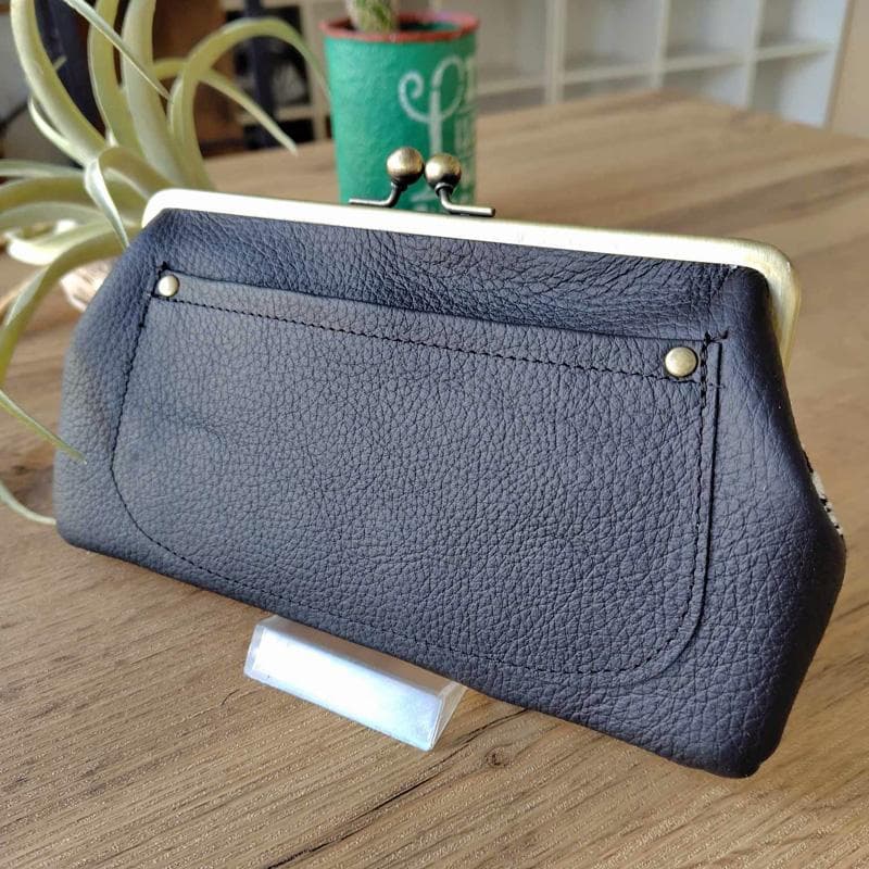 【nao様】ミナペルホネン/rosyロージィダークネイビー/がま口長財布