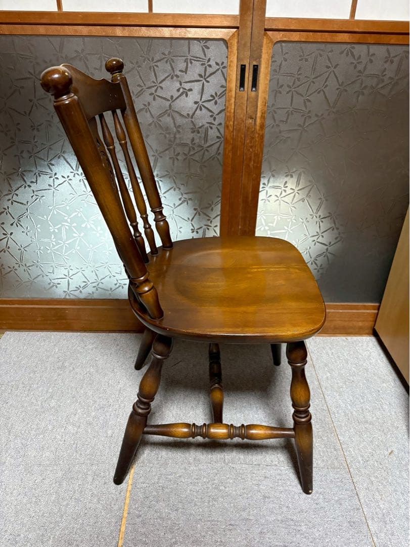 飛騨産業　キツツキ　ビンテージ　木製の椅子　ウィンザーチェア　当時物　現状品