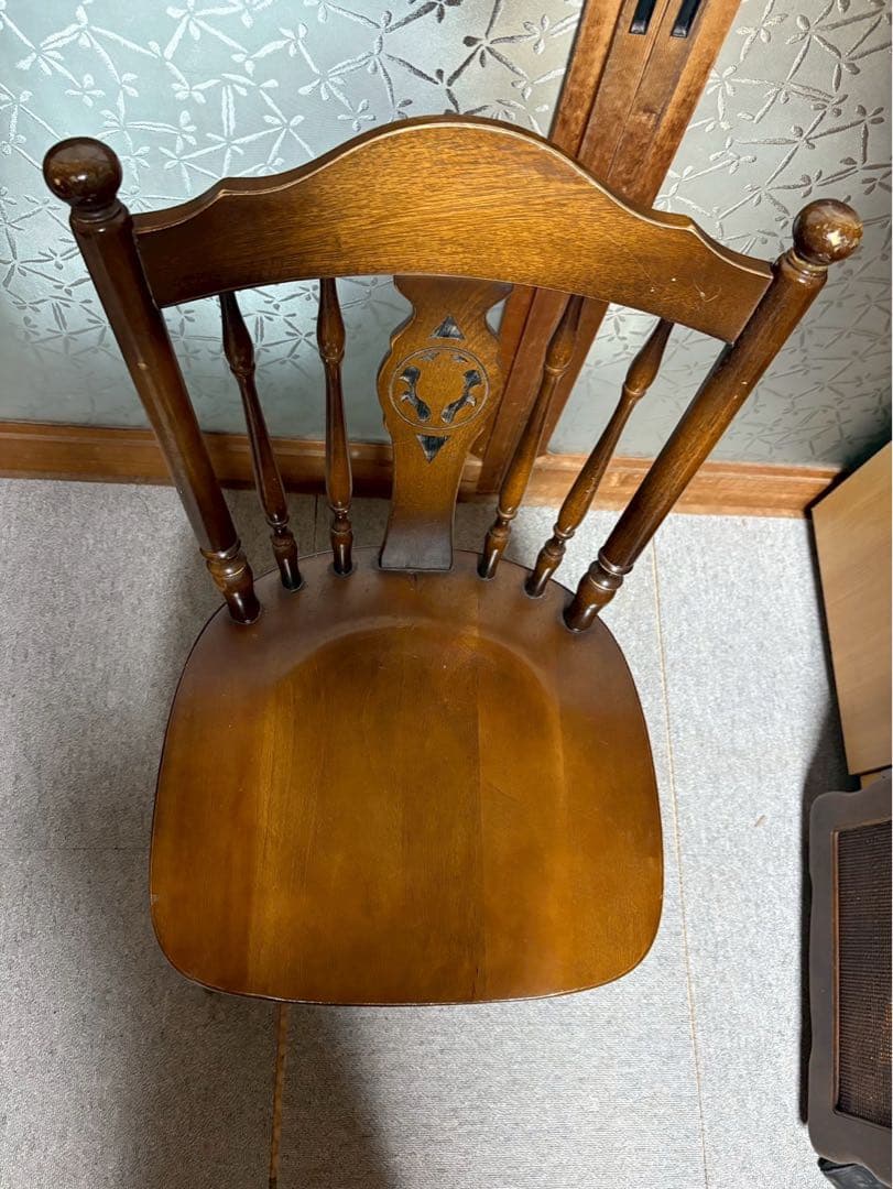 飛騨産業　キツツキ　ビンテージ　木製の椅子　ウィンザーチェア　当時物　現状品