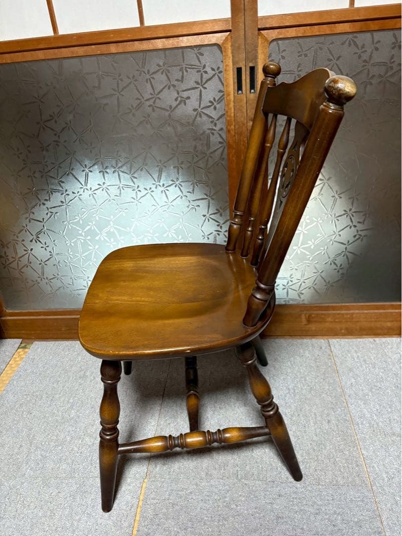 飛騨産業　キツツキ　ビンテージ　木製の椅子　ウィンザーチェア　当時物　現状品