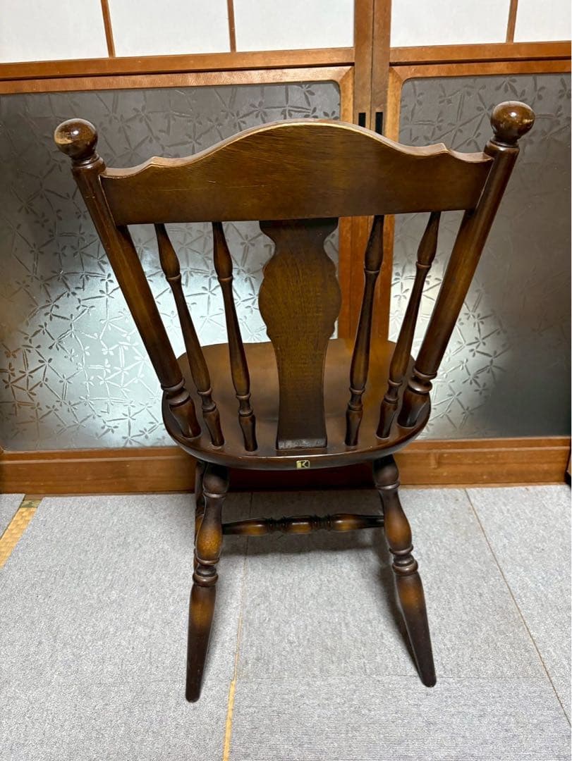 飛騨産業　キツツキ　ビンテージ　木製の椅子　ウィンザーチェア　当時物　現状品