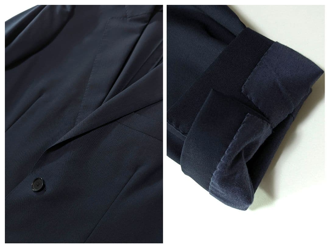 未使用級★TOMORROWLAND　120Sウール　テーラードジャケット　紺　М