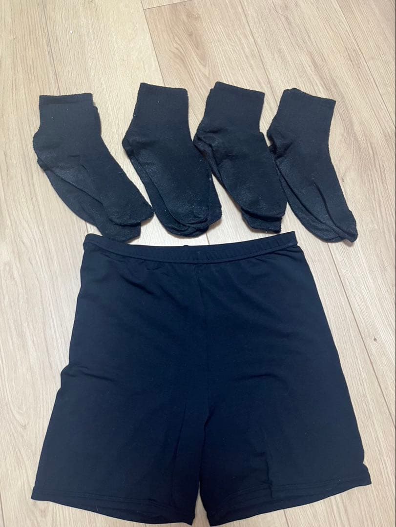 高校チアユニホーム チア服セット ヘアリボン　靴下　黒パン付き