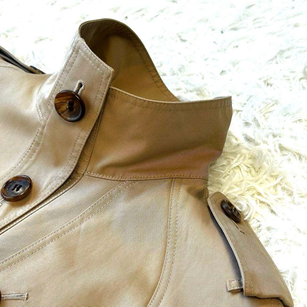 【美品】バーバリーロンドン ショートトレンチコート ノバチェック ベージュ 38