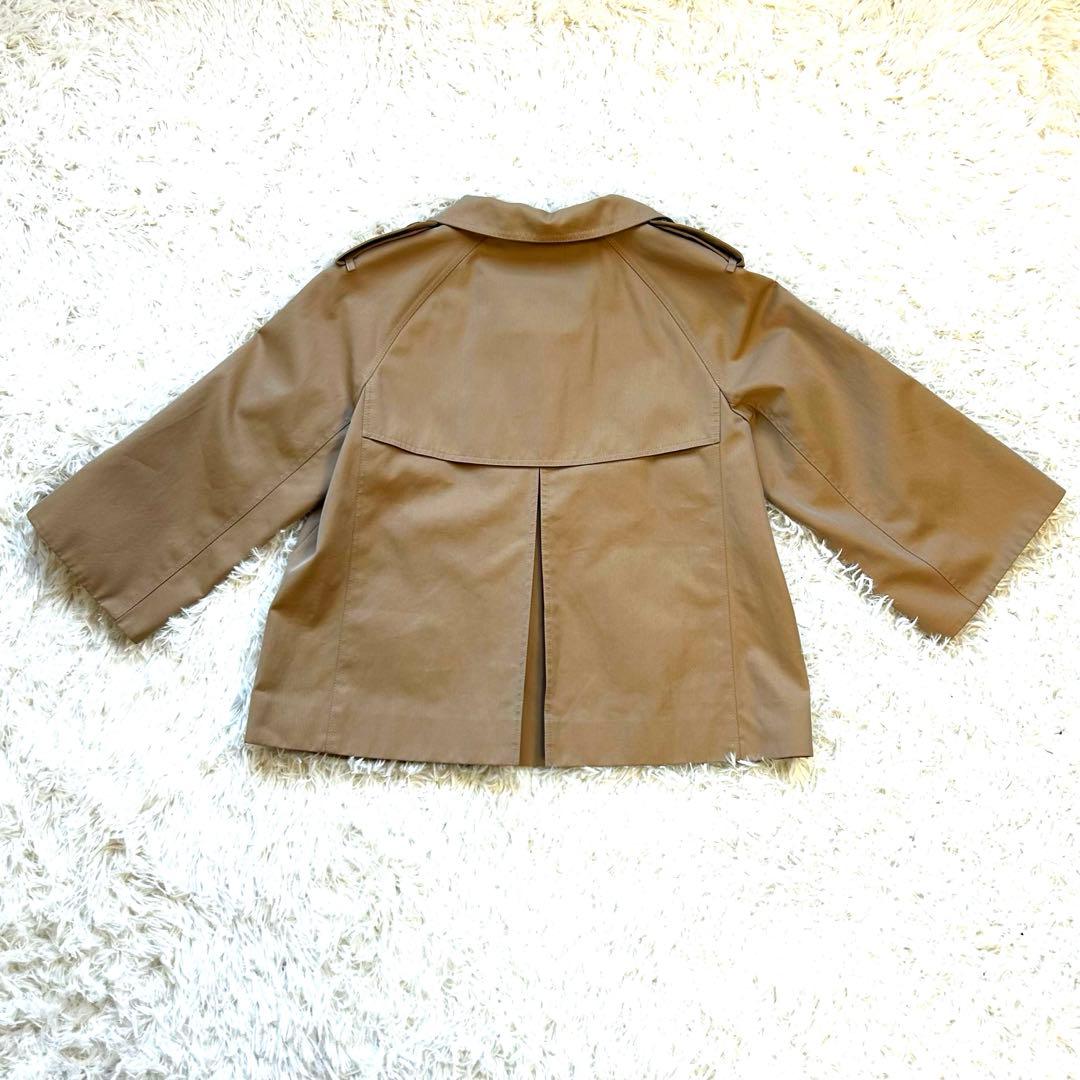 【美品】バーバリーロンドン ショートトレンチコート ノバチェック ベージュ 38