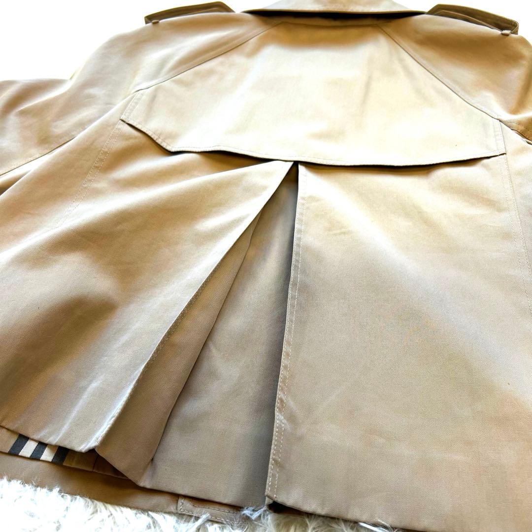 【美品】バーバリーロンドン ショートトレンチコート ノバチェック ベージュ 38